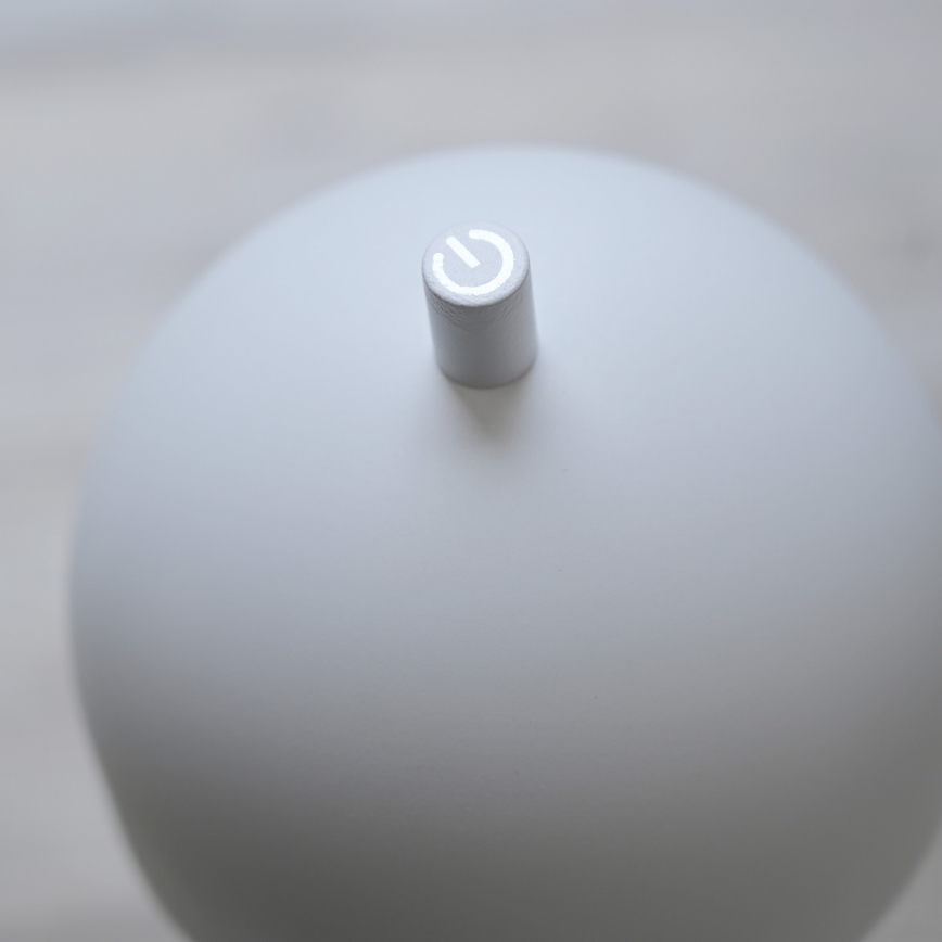Schöner Wohnen 19244-16 - LED, per Touch dimmbar, wiederaufladbare Außen-Tischleuchte BELLIS LED/2,5W/5V 2600 mAh IP54 weiß