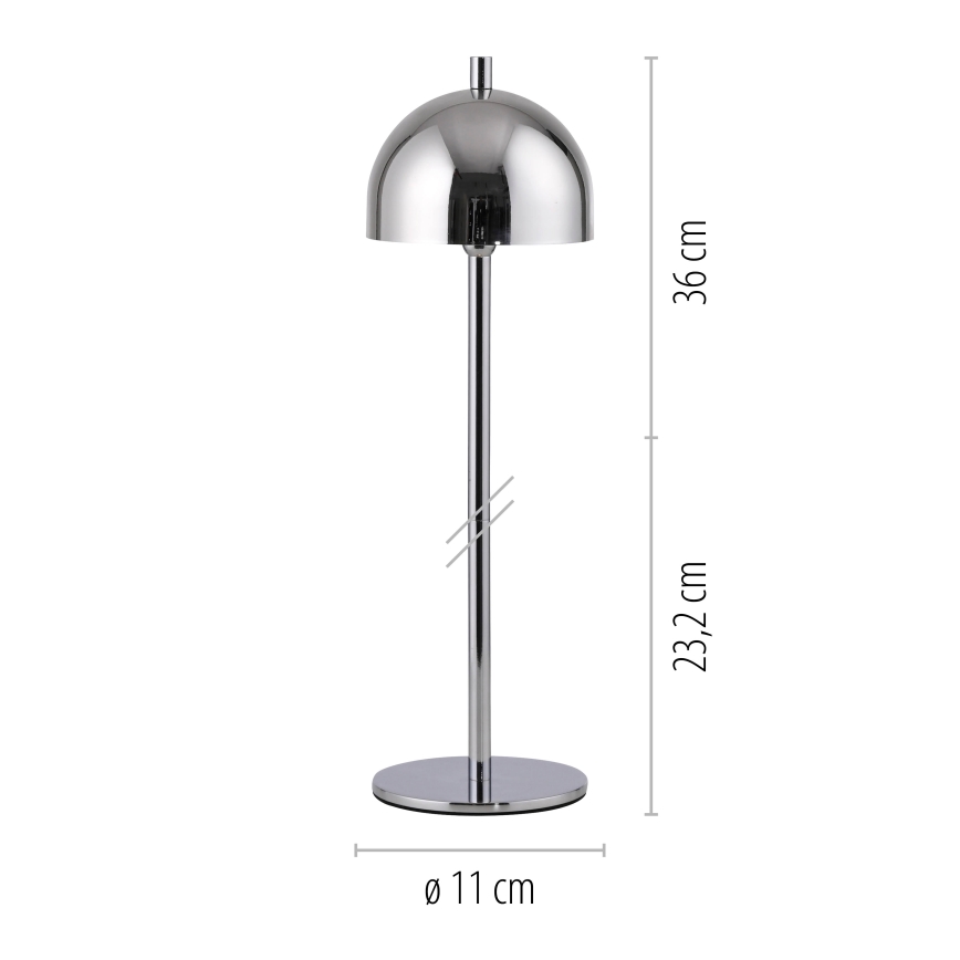 Schöner Wohnen 19244-17 - Lampe de table d'extérieur rechargeable, tactile et dimmable BELLIS LED/2,5W/5V 2600 mAh IP54 chrome brillant