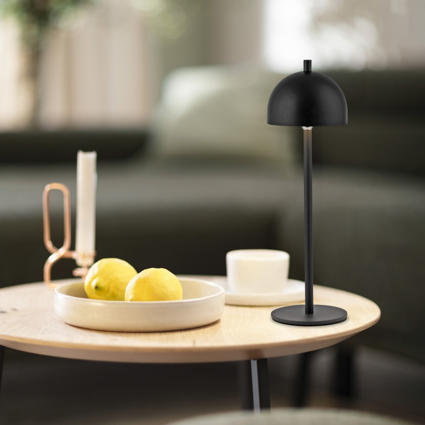 Schöner Wohnen 19244-18 - Lampada da tavolo ricaricabile a LED dimmerabile con comando a sfioramento BELLIS LED/2,5W/5V 2600 mAh IP54 nera