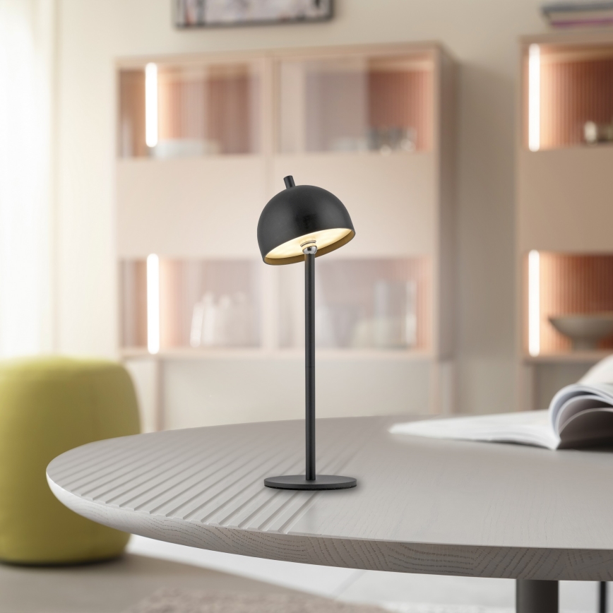 Schöner Wohnen 19244-18 - Lampe de table d'extérieur LED tactile dimmable rechargeable BELLIS LED/2,5W/5V 2600 mAh IP54 noire