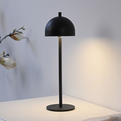 Schöner Wohnen 19244-18 - Lampe de table d'extérieur LED tactile dimmable rechargeable BELLIS LED/2,5W/5V 2600 mAh IP54 noire