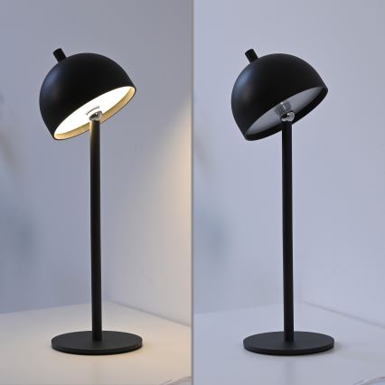 Schöner Wohnen 19244-18 - Lampe de table d'extérieur LED tactile dimmable rechargeable BELLIS LED/2,5W/5V 2600 mAh IP54 noire