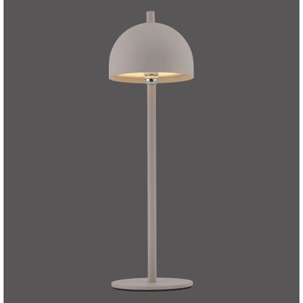 Schöner Wohnen 19244-39 - LED, dimmbar, per Touch wiederaufladbare Außen-Tischlampe BELLIS, LED 2,5 W/5 V, 2600 mAh, IP54, grau