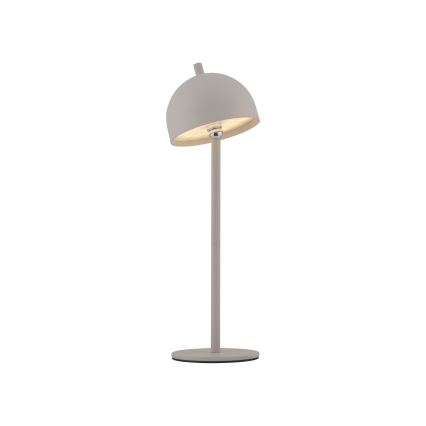 Schöner Wohnen 19244-39 - LED, dimmbar, per Touch wiederaufladbare Außen-Tischlampe BELLIS, LED 2,5 W/5 V, 2600 mAh, IP54, grau