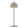 Schöner Wohnen 19244-39 - LED, dimmbar, per Touch wiederaufladbare Außen-Tischlampe BELLIS, LED 2,5 W/5 V, 2600 mAh, IP54, grau