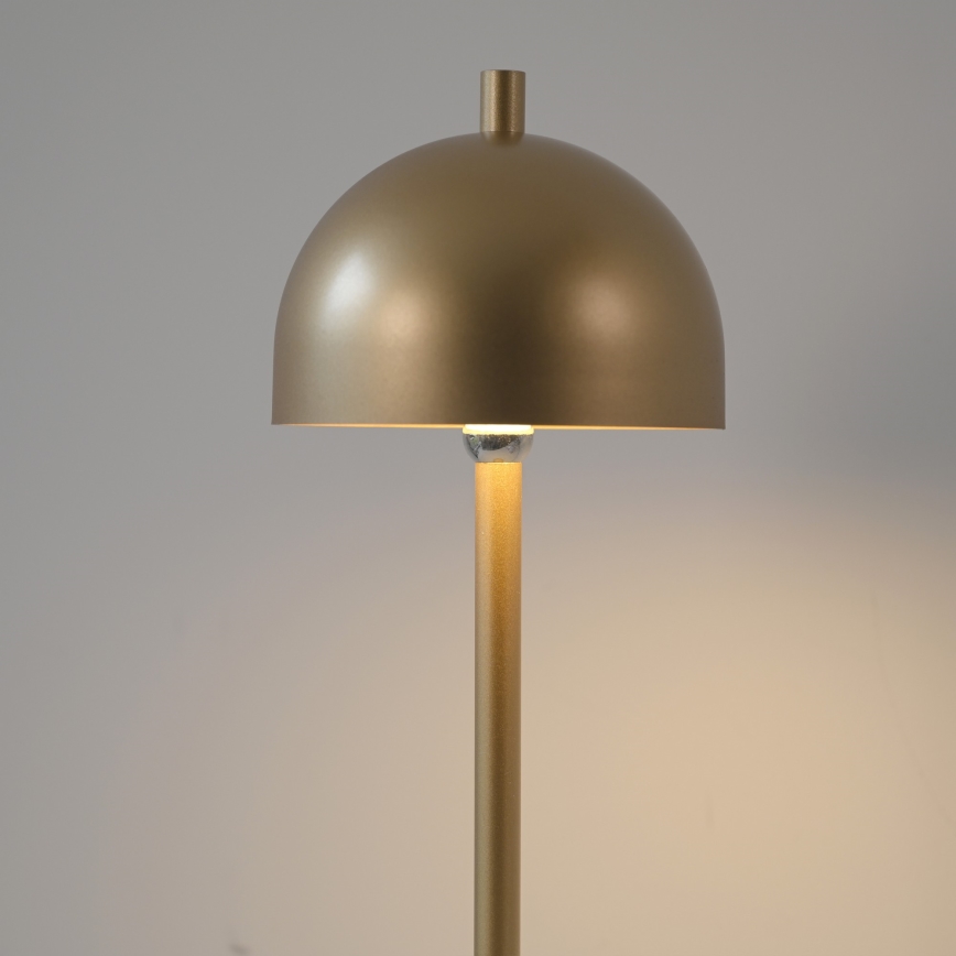 Schöner Wohnen 19245-12 - Lampe sur pied d'extérieur LED BELLIS, tactile, dimmable et rechargeable, 2,5 W/5 V, 2600 mAh, IP54, dorée