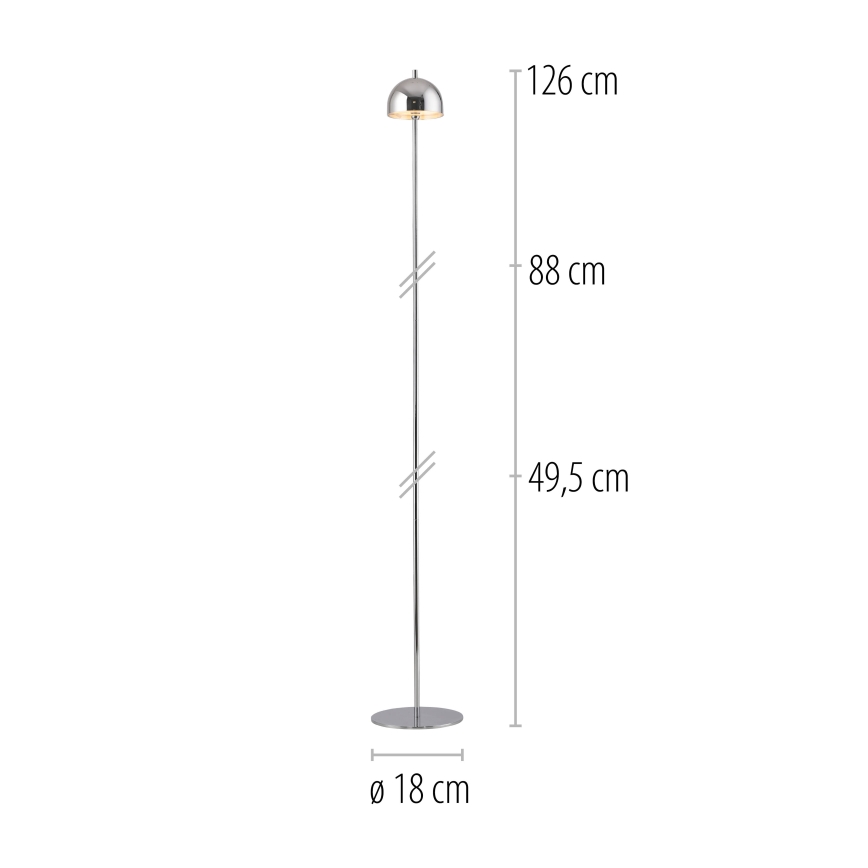 Schöner Wohnen 19245-17 - Lampadaire d'extérieur rechargeable à commande tactile et à intensité réglable BELLIS LED/2,5W/5V 2600 mAh IP54, finition chrome brillant