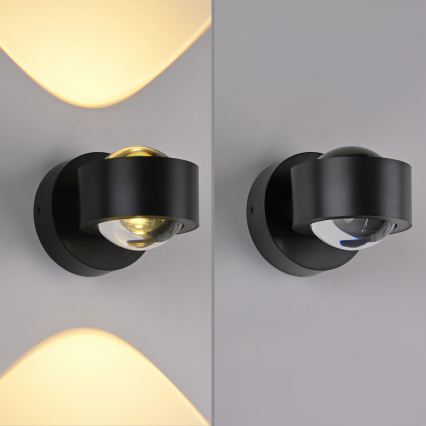 Schöner Wohnen 19331-18 - Applique murale LED CHIA 2xLED/2W/230V noire