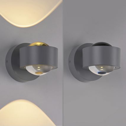 Schöner Wohnen 19331-21 - LED-Wandleuchte CHIA 2xLED/2W/230V anthrazit
