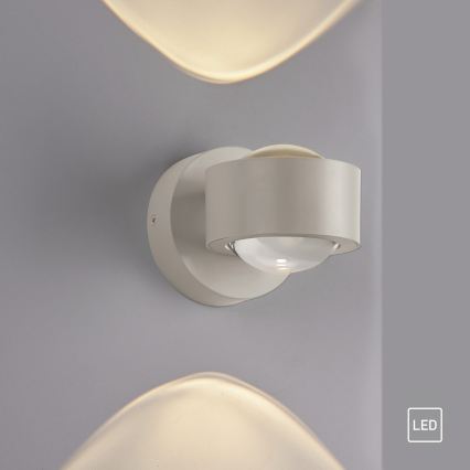 Schöner Wohnen 19331-39 - Lampada da parete LED CHIA 2xLED/2W/230V grigio