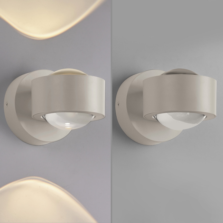Schöner Wohnen 19331-39 - Lampada da parete LED CHIA 2xLED/2W/230V grigio