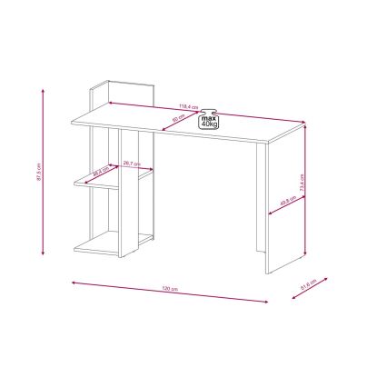 Schreibtisch MARLO Artisan-Eiche/Weiß