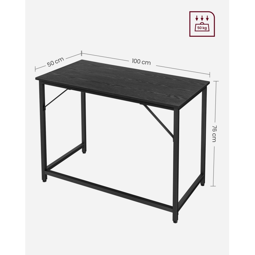 Schreibtisch SOLEA, schwarz