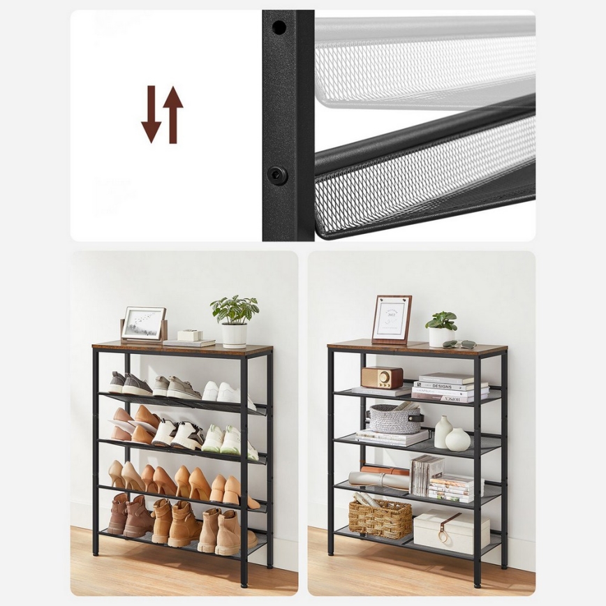 Schuhschrank DAVOR braun/schwarz