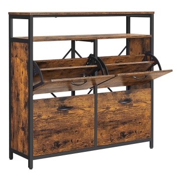 Schuhschrank FIRA, Braun/Schwarz