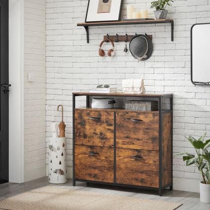 Schuhschrank FIRA, Braun/Schwarz