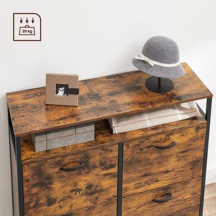 Schuhschrank FIRA, Braun/Schwarz