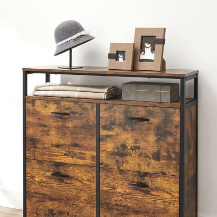 Schuhschrank FIRA, Braun/Schwarz