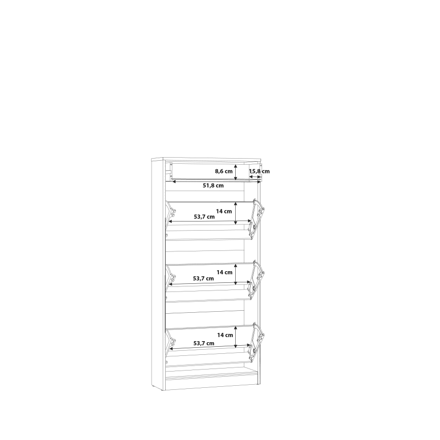 Schuhschrank KAVI Artisan-Eiche