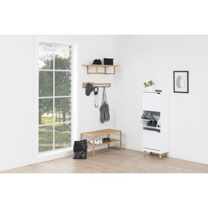 Schuhschrank mit 3 Schubladen CARLY weiß