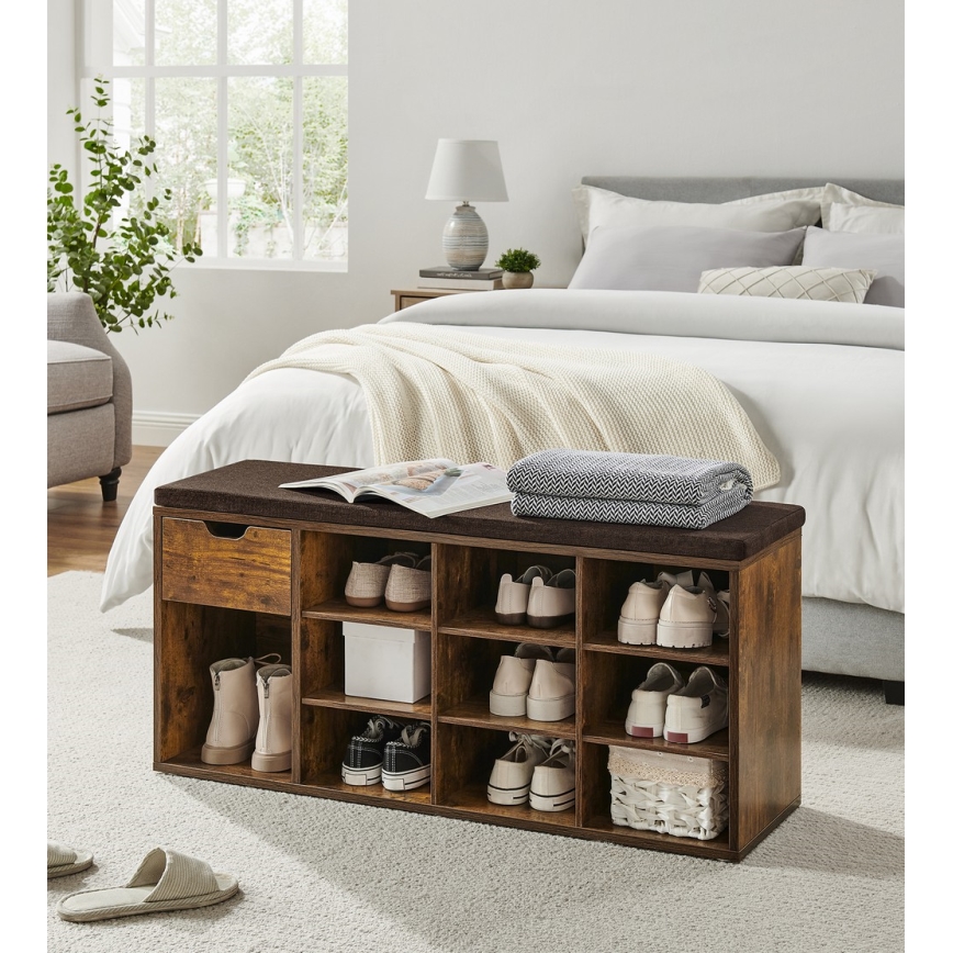 Schuhschrank VOREN Braun/Schwarz