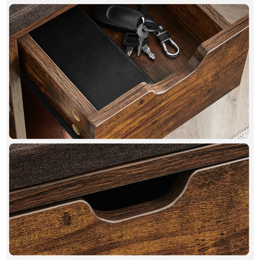 Schuhschrank VOREN Braun/Schwarz