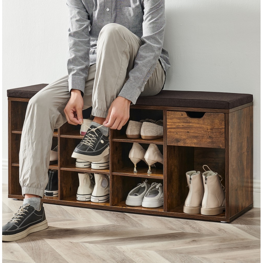 Schuhschrank VOREN Braun/Schwarz