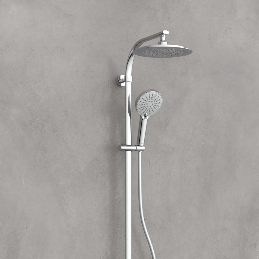 Schütte 60046 - Set doccia con miscelatore termostatico MADURA FRESH, cromato lucido