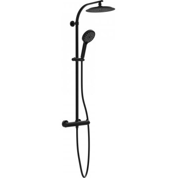 Schütte 60076 - Duschset mit thermostatischer Armatur MADURA FRESH schwarz