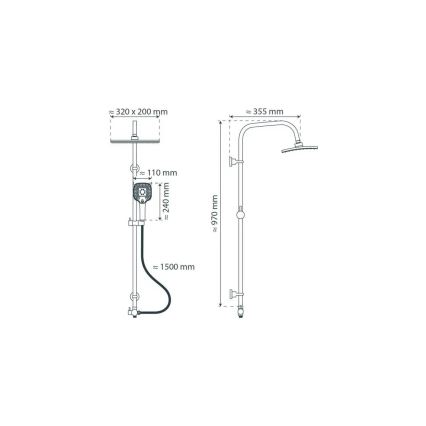 Schütte 60660 - Ensemble de douche MALLORCA chromé brillant