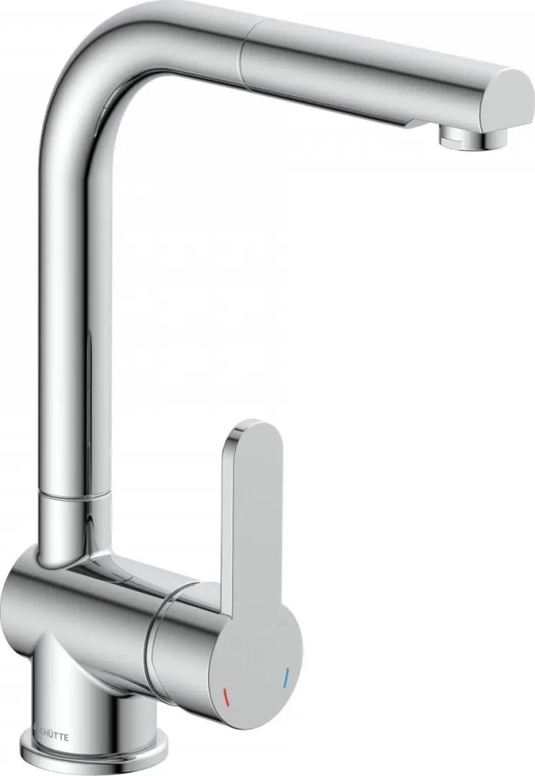 Schütte 79700 - Rubinetto da cucina con doccetta estraibile LONDON, cromo lucido