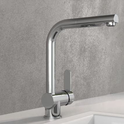 Schütte 79700 - Rubinetto da cucina con doccetta estraibile LONDON, cromo lucido