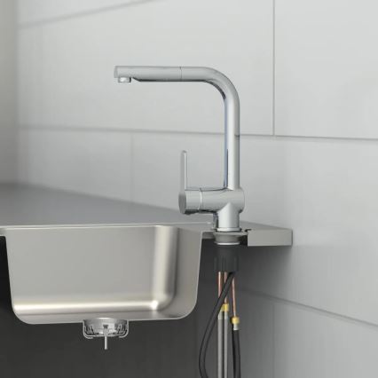 Schütte 79700 - Spültischarmatur mit ausziehbarer Brause LONDON, hochglanzverchromt