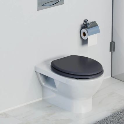 Schütte 80104 - Sedile per WC SPIRIT Antracite con chiusura SoftClose in MDF