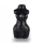 Schwarze Keramikvase, 30 cm