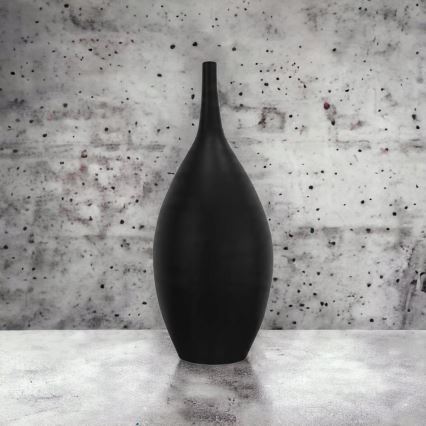 Schwarze Keramikvase, 47 cm