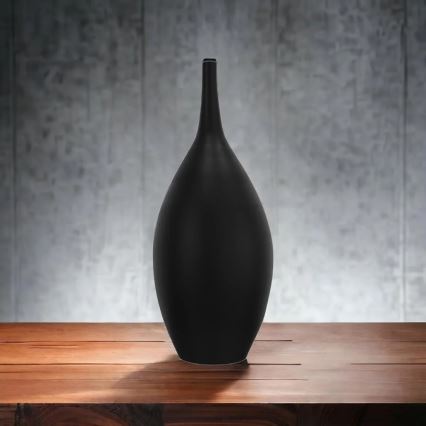 Schwarze Keramikvase, 47 cm