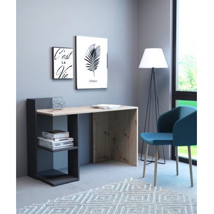 Scrivania MARLO rovere artisan/antracite