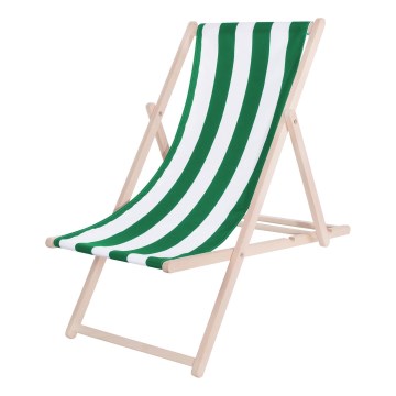 Sdraio da giardino verde/bianco/faggio