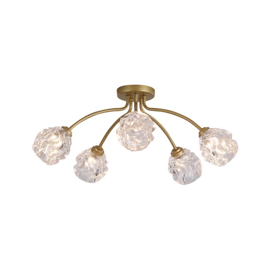 Searchlight - Lampadario a soffitto ASTRAL 5xG9/33W/230V dorato