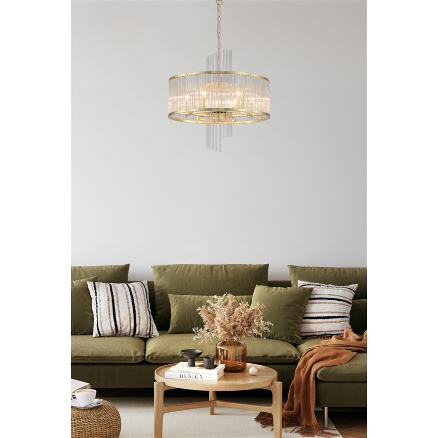 Searchlight - Kronleuchter an Kette LARA 6xE14/60W/230V