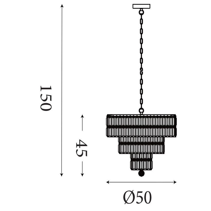 Searchlight - Lampadario a catena EMPIRE 5xE14/60W/230V