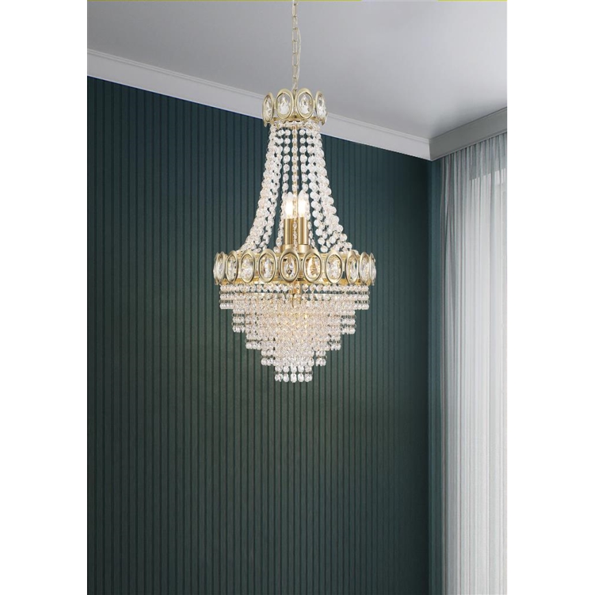 Searchlight - Lampadario a catena LOUIS PHILLIPE 6xE14/60W/230V