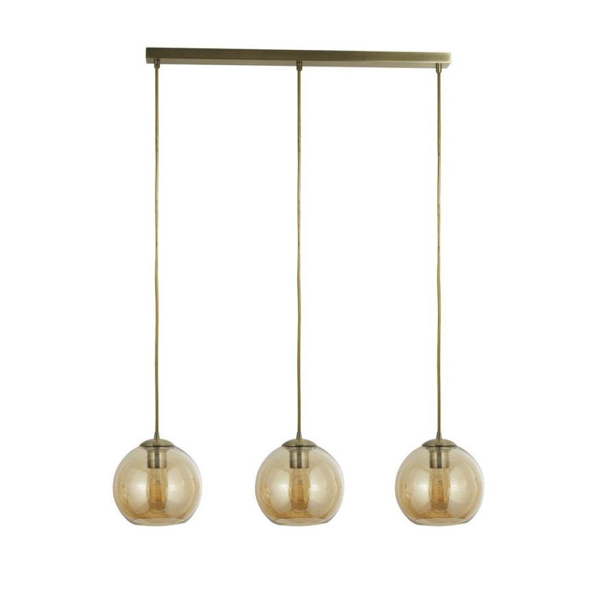 Searchlight - Lampadario a sospensione con filo PENDANT 3xE27/40W/230V oro