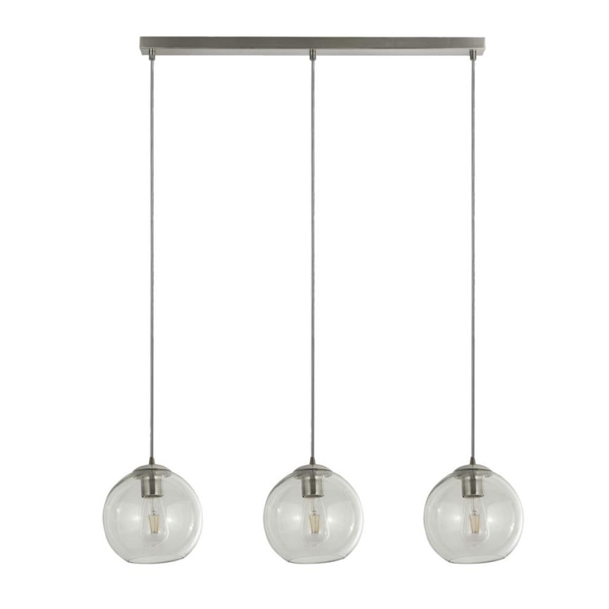 Searchlight - Lampadario a sospensione con filo PENDANT 3xE27/40W/230V cromo opaco