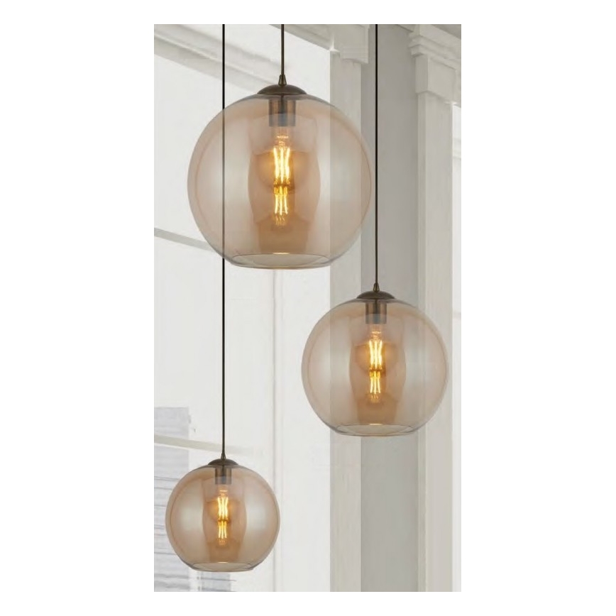 Searchlight - Suspension avec fil  BALL 1xE27/60W/230V marron