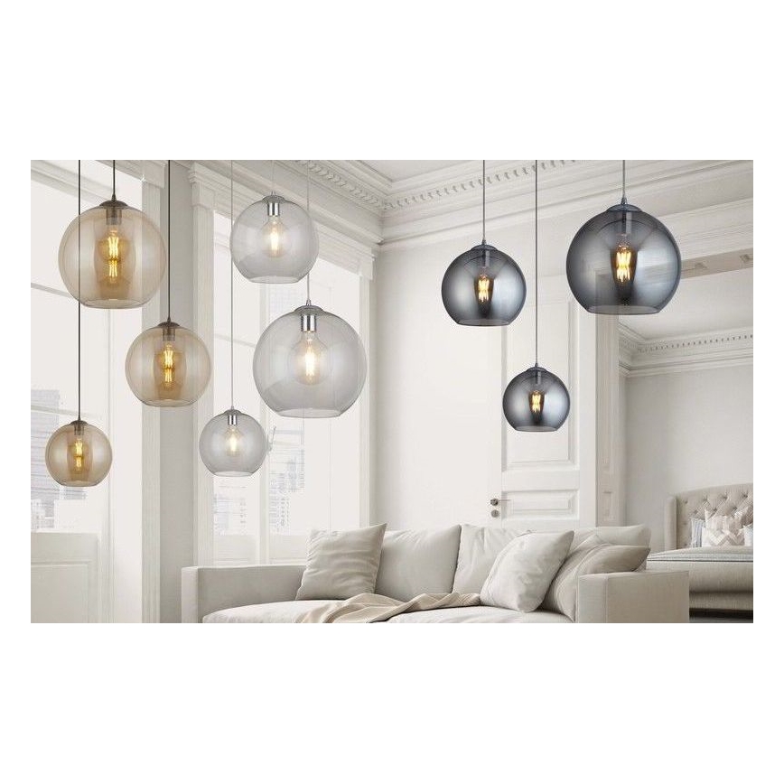 Searchlight - Suspension avec fil BALL 1xE27/60W/230V noir