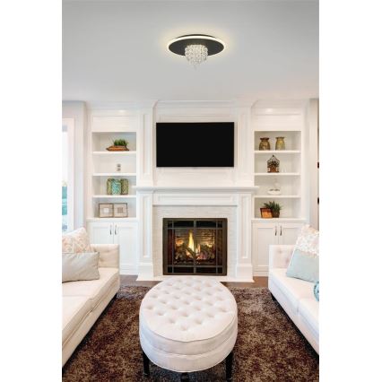 Searchlight - Plafonnier LED dimmable DELUGE LED/20W/230V Ø 31,5 cm noir