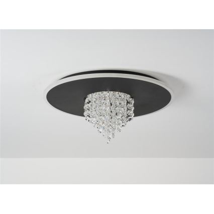 Searchlight - Plafonnier LED dimmable DELUGE LED/20W/230V Ø 31,5 cm noir