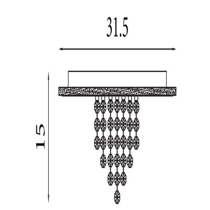 Searchlight - Plafonnier LED dimmable DELUGE LED/20W/230V Ø 31,5 cm noir